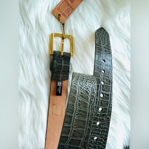 BRAVE Leather - Taupe Croc Leather - gold - NATA